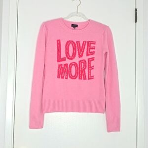 Pink sweater love more size s new
